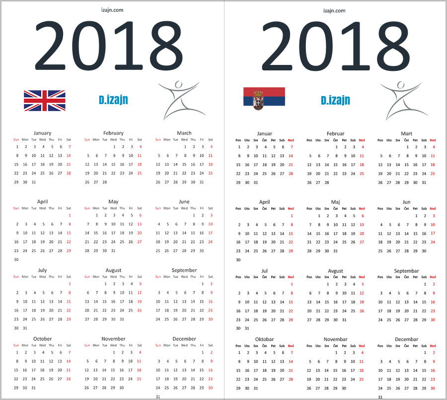 Kalendarijum 2018 beli 1